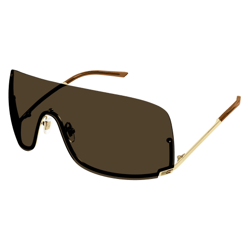 Gucci GG1560S 002 Shield Sunglasses Women's Gold