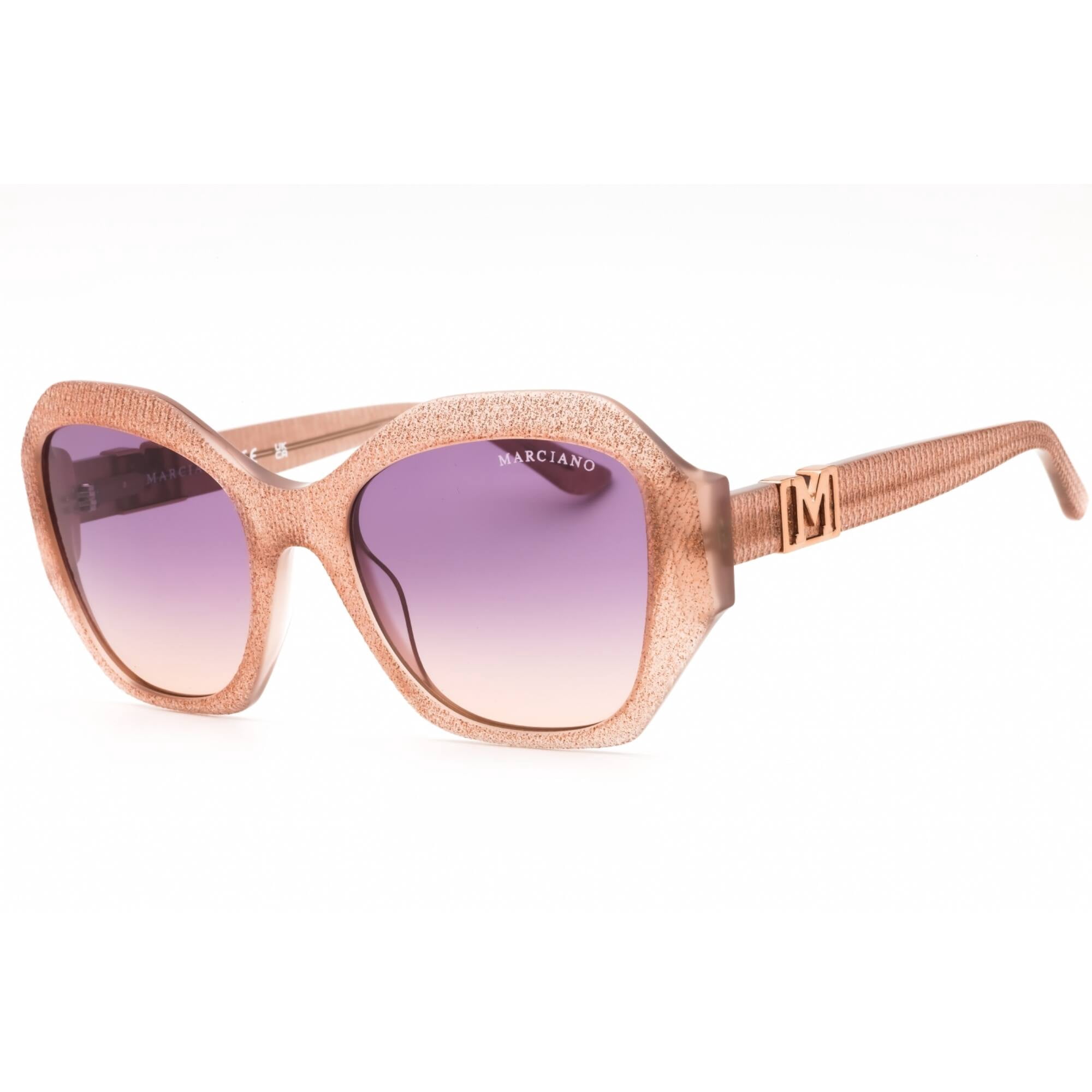 Guess by Marciano Glitter Oversized Sunglasses in Rose Gold Guess By Marciano GM00005 Sunglasses | Select Eyewear main image 2