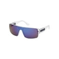 thumbnail image 1 of Harley-Davidson Men's Fashion Shield Sunglasses, Clear Frame/Blue Mirror Lens, Harley Davidson, 1 of 3