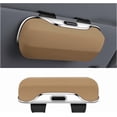 thumbnail image 1 of Sunglasses Holder for Car Sun Visor, Protective Automotive Eyeglasses Storage Case Hanger, Soft Vehicle Interior Glasses Organizer Box Accessories, Universal for SUV Sedan Truck (Beige), 1 of 7
