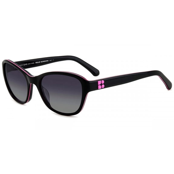 Kate Spade Golda Polarized Women's Black Oval Sunglasses - GOLDAGS 0807 WJ