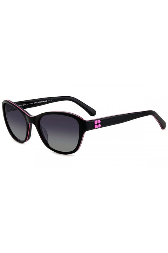 Kate Spade Golda Polarized Women's Black Oval Sunglasses - GOLDAGS 0807 WJ