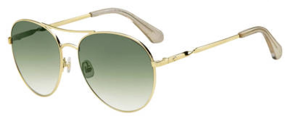 Kate Spade New York Women's Joshelle/S Round Female Sunglasses, Nude/Gold, Lens-60 Bridge-17 B-54.4 ED-65 Temple-140