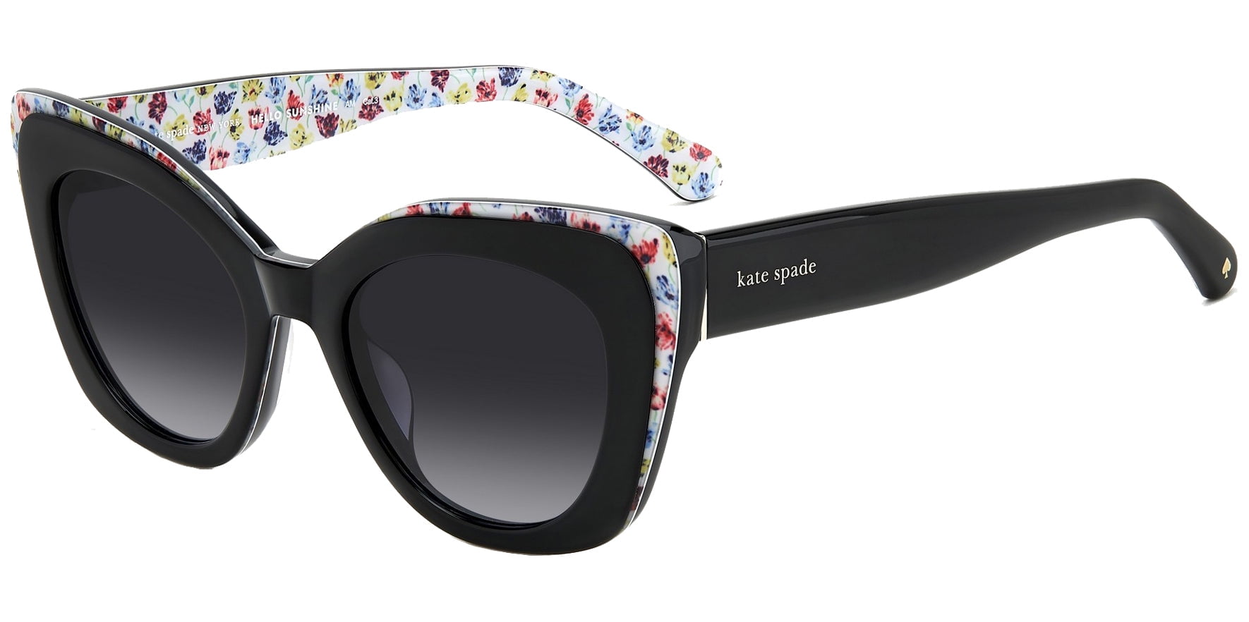 Kate Spade Marigold Women's Black Cat Eye Sunglasses with Gradient Lens