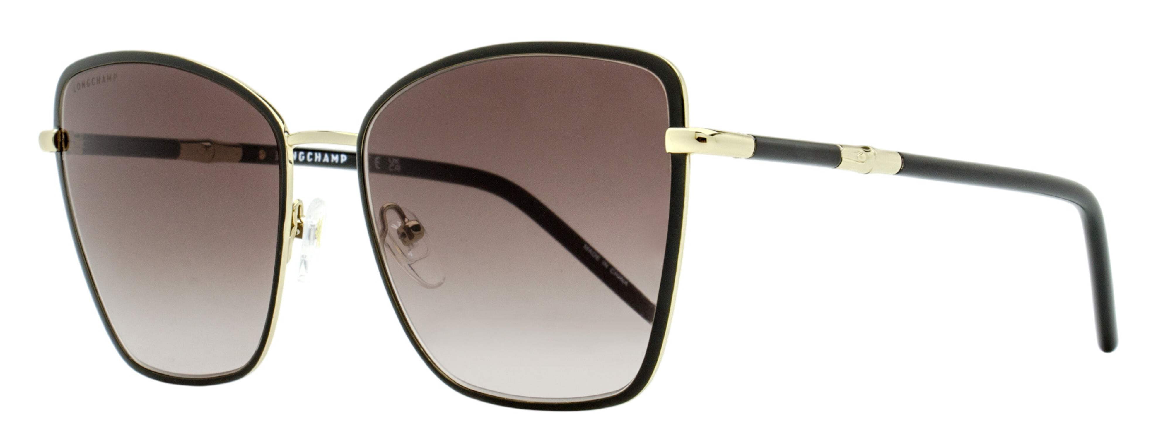 Longchamp Butterfly Rimmed Sunglasses LO167S 009 Black/Gold 58mm Longchamp LO167S Sunglasses | Select Eyewear main image 2