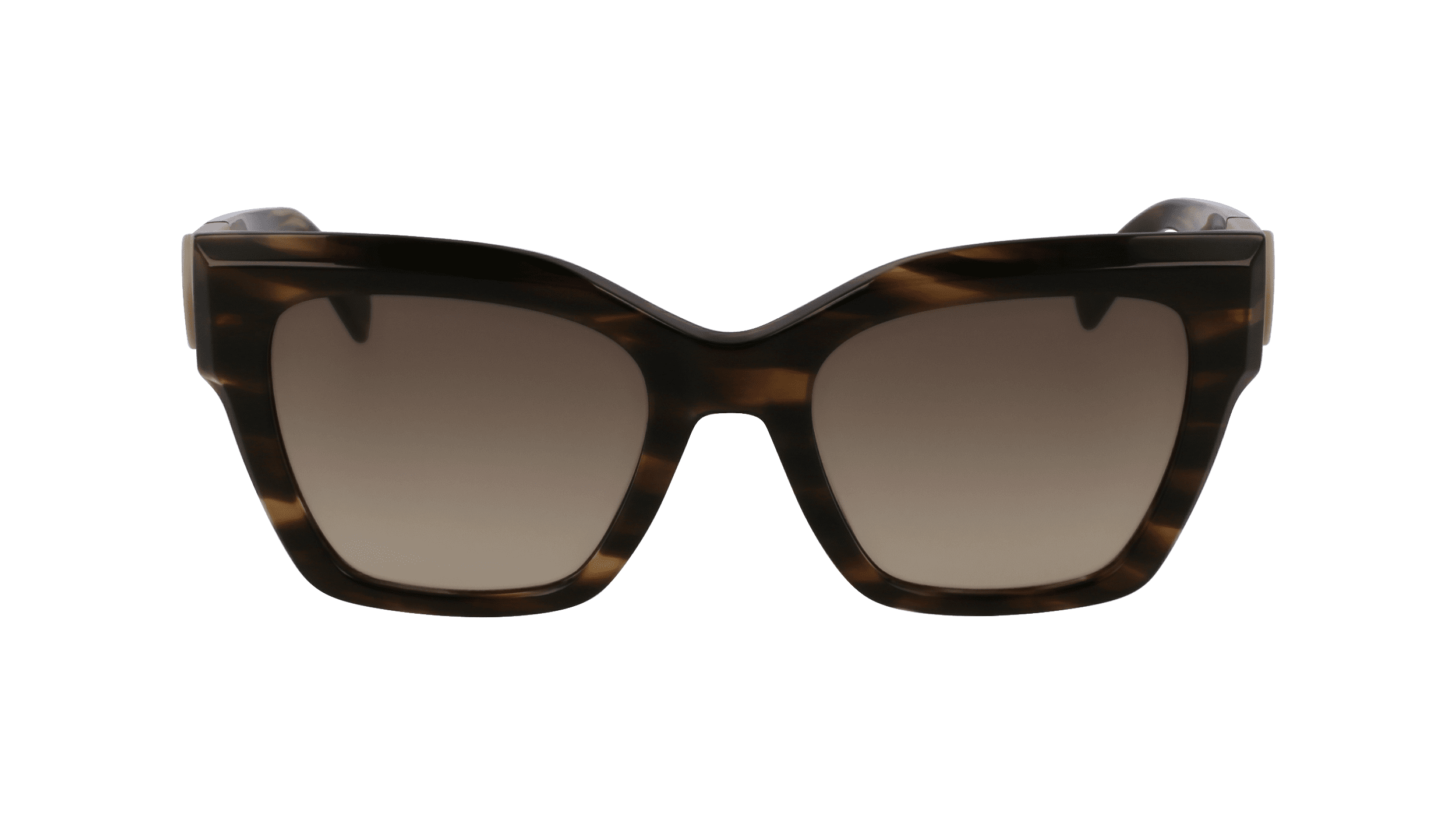 Longchamp LO762S Dark Havana Square Frame Sunglasses New in Case Sunglasses LONGCHAMP LO 762 S 308 Striped Green - Walmart.com main image 3