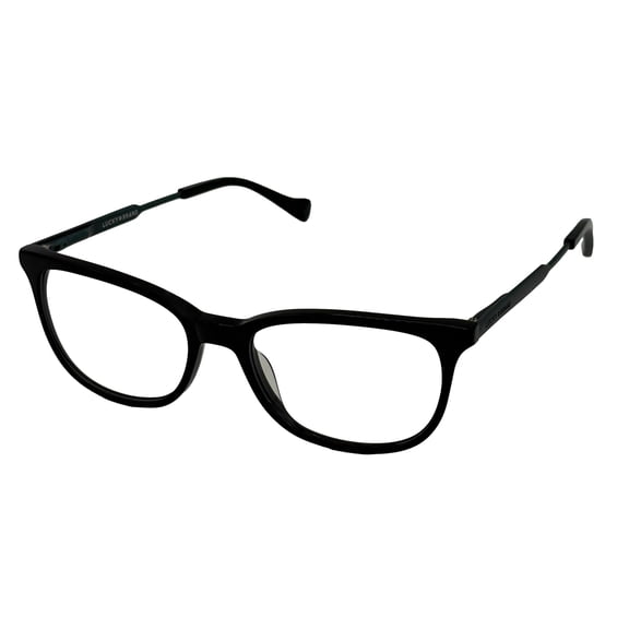 Lucky Brand Mens Ophthalmic Eyeglass Rectangle Black Plastic D221. 52mm