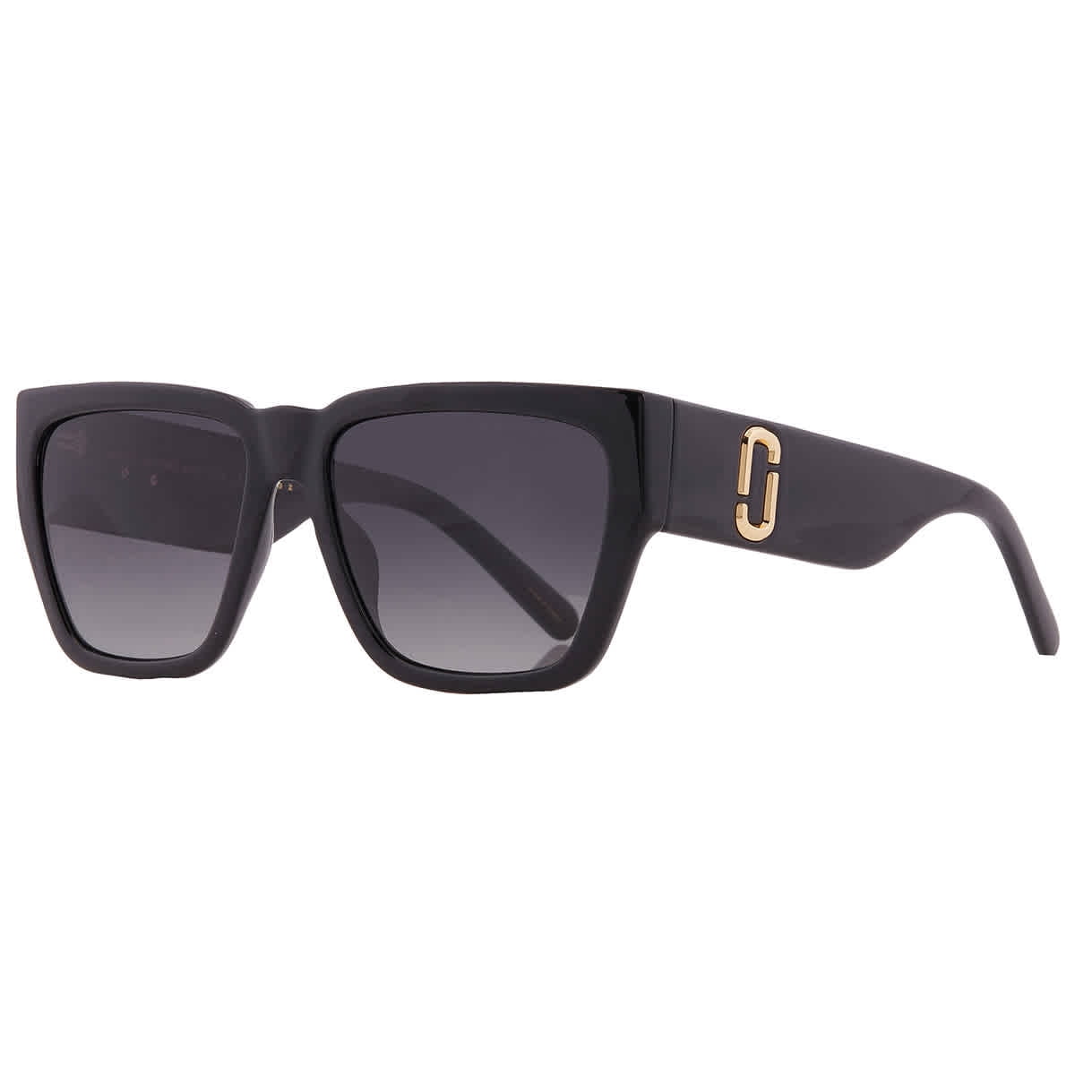 Marc Jacobs MARC163S 0807 Black Square Chain Sunglasses Marc Jacobs Black Square Sunglasses with Gold Accent main image 3