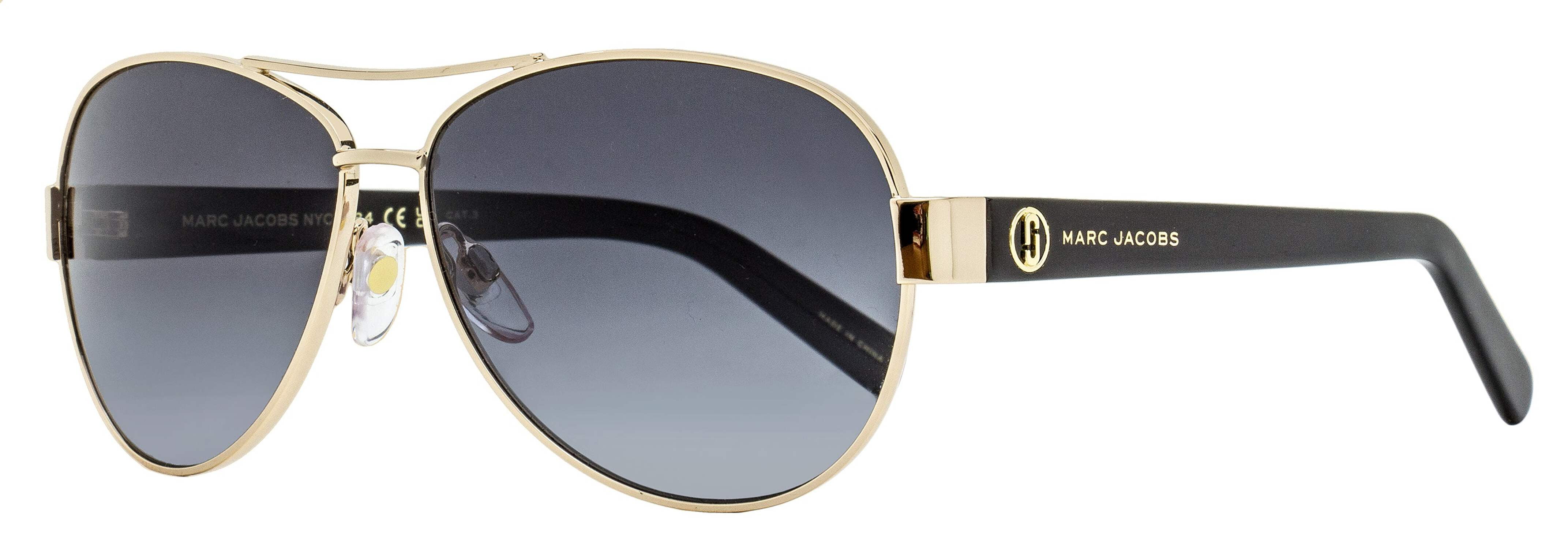 NWT Marc Jacobs Gold Aviator Sunglasses MARC JACOBS MJ515/S 0OT/PB GOLD BLACK AVIATOR SUNGLASSES  main image 2