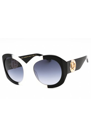 Marc Jacobs MARC 722/S 0CCP 9O Round Sunglasses - White Black\\Dark Grey Gradient Marc Jacobs Grey Shaded Navigator Ladies Sunglasses MARC 722  main image 4