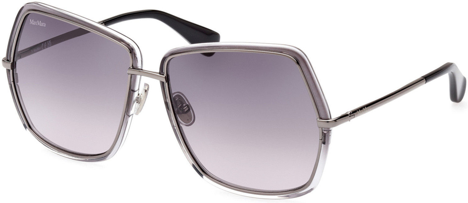 New MaxMara Shiny Dark Ruthenium Max Mara MM 0167 - 01A Shiny Black / Shiny Light Ruthenium  main image 3