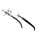 thumbnail image 1 of Sunglasses Men Hip Hop Diamond Rimless Silver Shades Clear Lens, 1 of 4