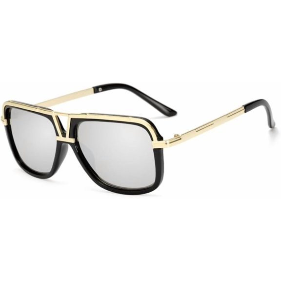Sunglasses Men Mirror Lens Metal Frame Eyewear Goggle Driving Travel Sun Glasses