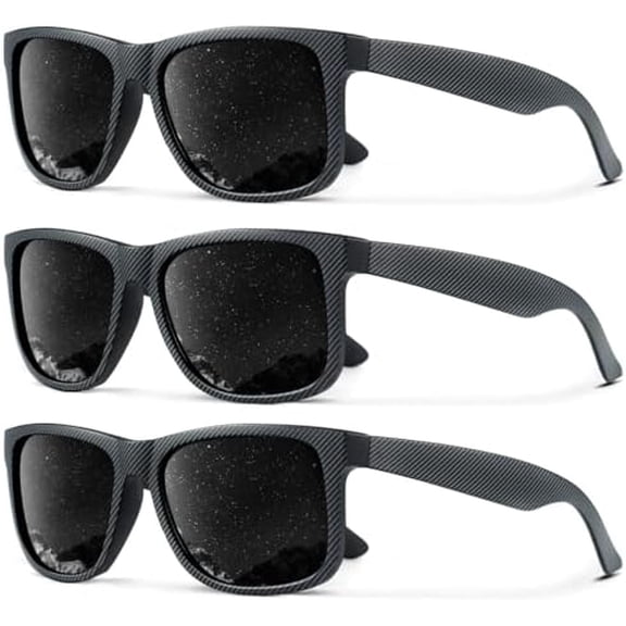 Sunglasses Men Polarized Sun glasses for Mens Womens Classic Matte Black Frame UV Protection 3pack
