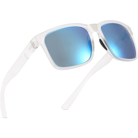 Sunglasses Men Polarized UV Protection TR90 Frame Trendy Square For Driving Golf Fishing Running