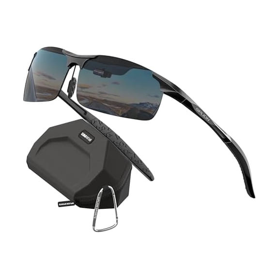 Sunglasses Men Polarized for Men's Driving Sport Fishing hiking UV Protection Al-Mg Metal Frame Ultra Light
