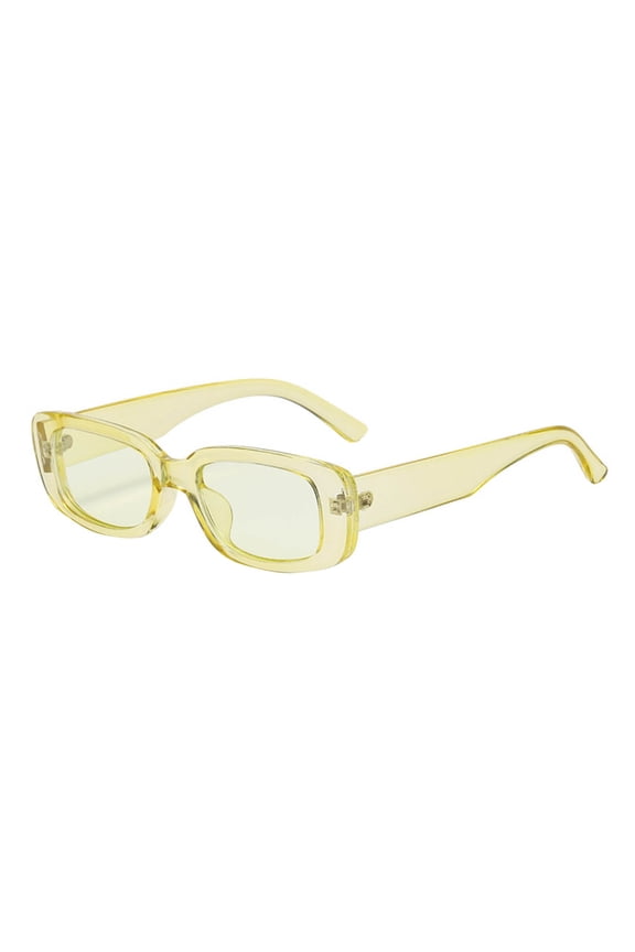 Sunglasses Mens Womens LSQii Small Frame Classic Lightweight UV Protection Adjustable Polarized Sun Glasses for Driving & Everyday Wear Yellow