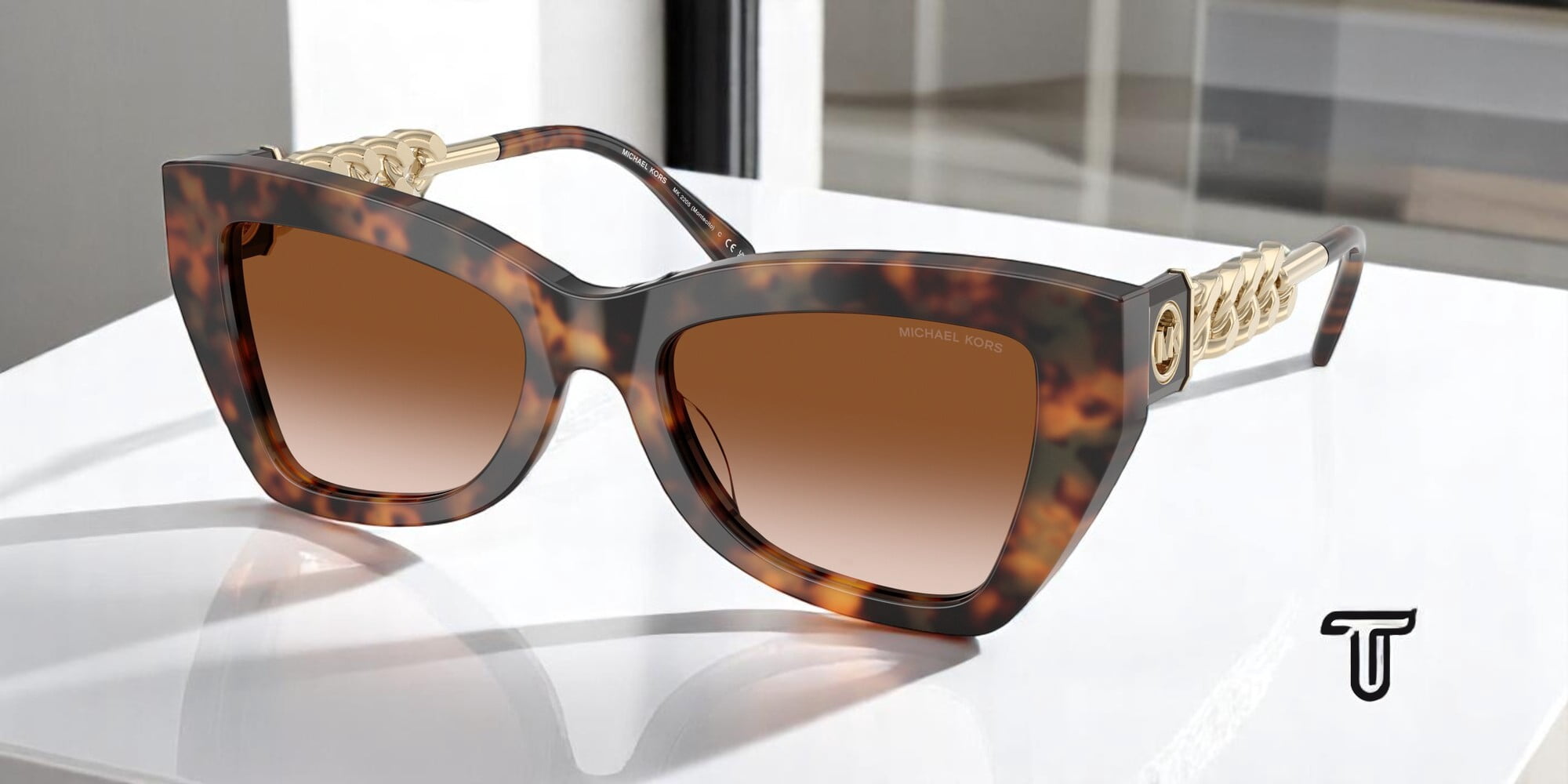 MICHAEL KORS MK2205 39043B Montecito Tortoise Brown Grad 52 