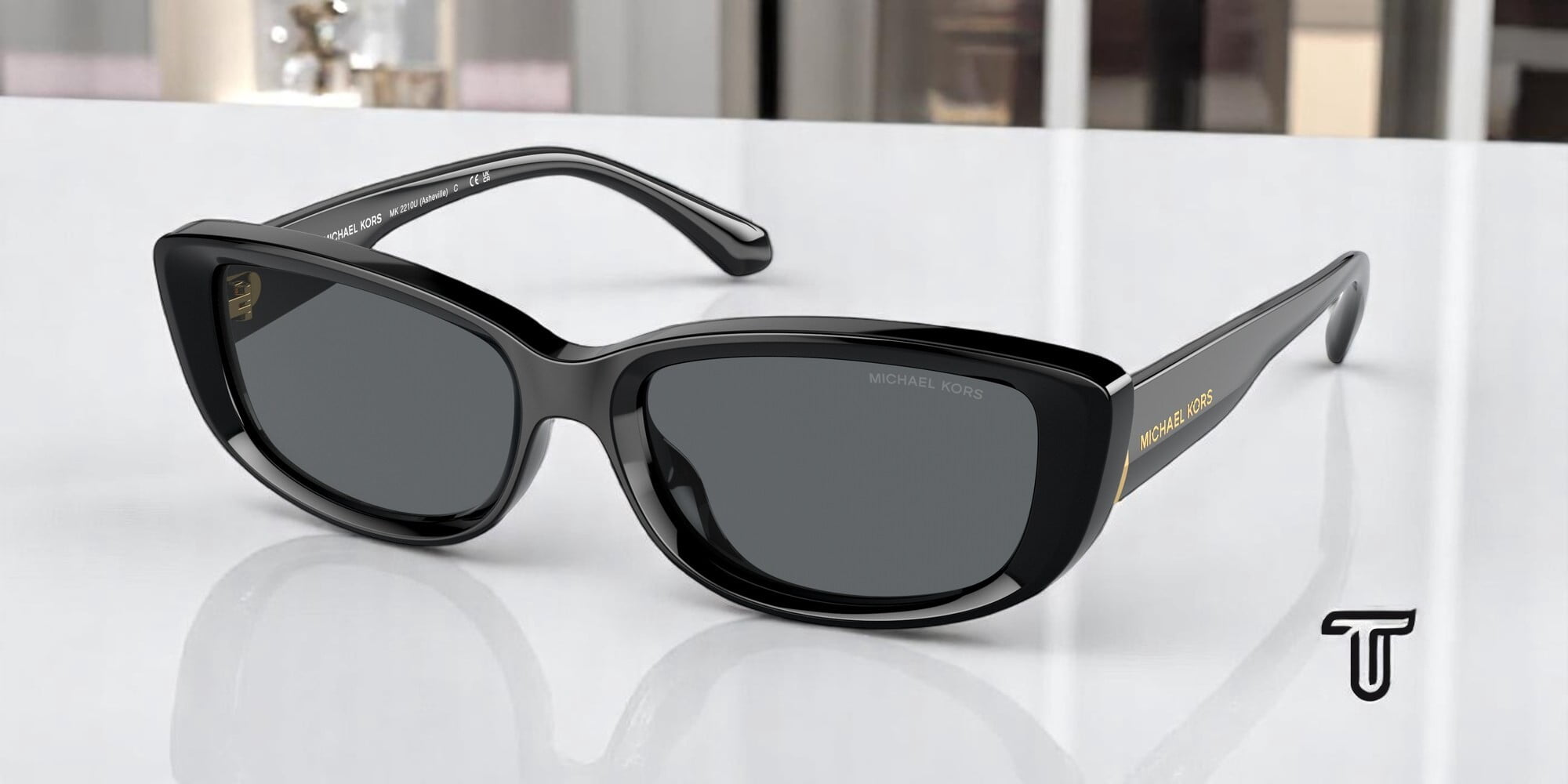 MICHAEL KORS MK2210U 300587 Asheville Black Grey Solid 54 mm