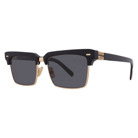 Miu Miu Dark Grey Square Ladies Sunglasses MU 10ZS 1AB5S0 54
