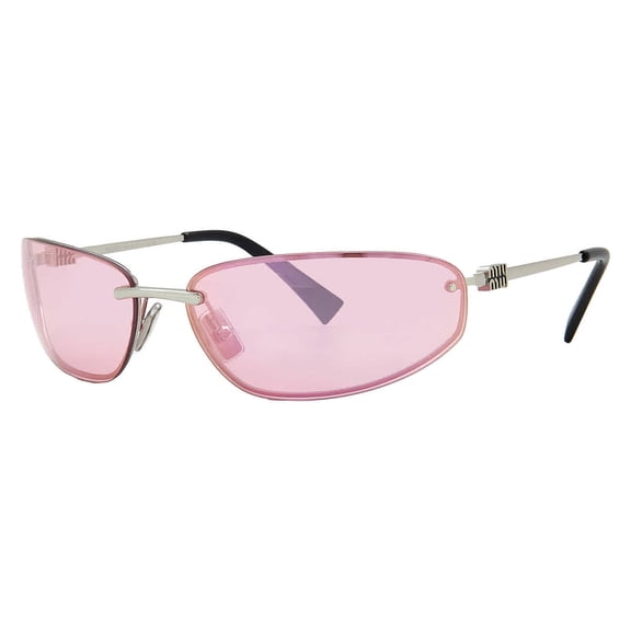 Miu Miu Pink Mirror Lilac Wrap Ladies Sunglasses MU A50S 1BC70J 68