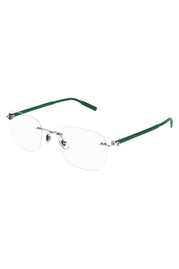 Sunglasses Montblanc MB 0222 O- 008 Silver / Transparent Green
