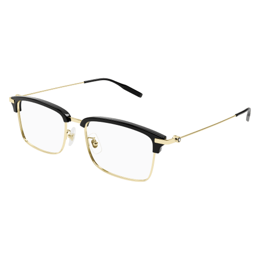 モンブラン メガネ フレーム ブラック/ゴールド MB0318OA-002 Sunglasses Montblanc MB 0318 OA- 002 Black / Transparent