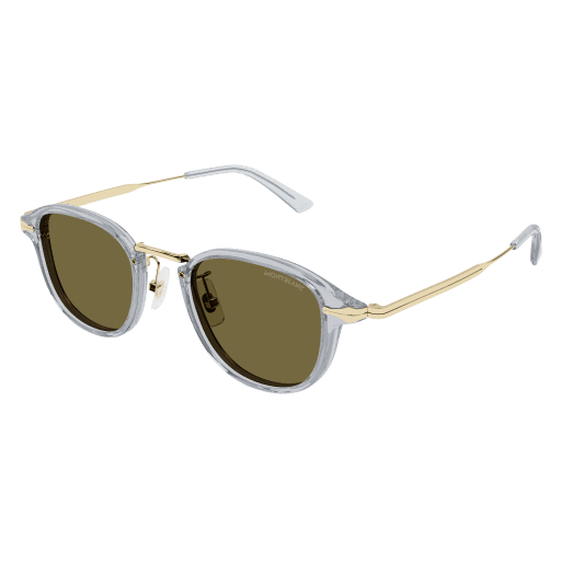 Sunglasses Montblanc MB 0336 S- 003 Grey / Brown Gold - Walmart.com