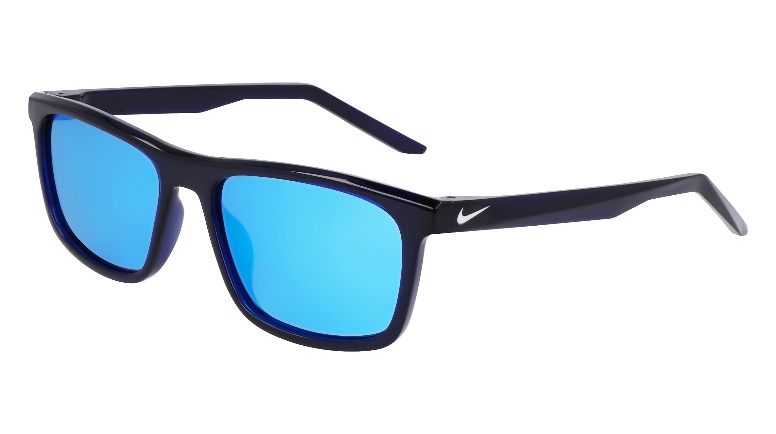 Nike Women\'s Cat Eye Sunglasses Blue Plastic Frame Blue Mirrored Lens Nike ADRENALINE Dark Grey Frame Blue Mirror Lens Sunglass  main image 4