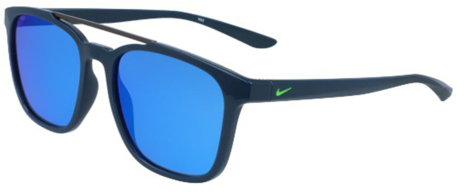 Nike Windfall Space Blue Unisex Brow-Bar Square Sport Sunglasses
