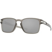 Oakley Sunglasses for Men - OO9358 Latch Square, Low-Bridge Fit - Rectangular Sunglasses with Oakley PRIZM Lenses - Matte Grey Ink/PRIZM Black - Size 55