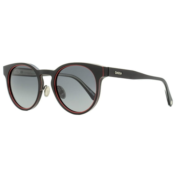 Sunglasses Omega OM 0020 -H 01D Shiny Black, Red Stripe, Sh. Black & Transp/ Gr.