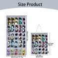 thumbnail image 1 of Sunglasses Organizer Storage Hanging Wall Pocket Glasses Organizer 25 Slots Sunglass Organizer Holder Display with Sturdy Rope, Sunglasses Bag Khaki 40*50Cm By Shiogb, 1 of 9