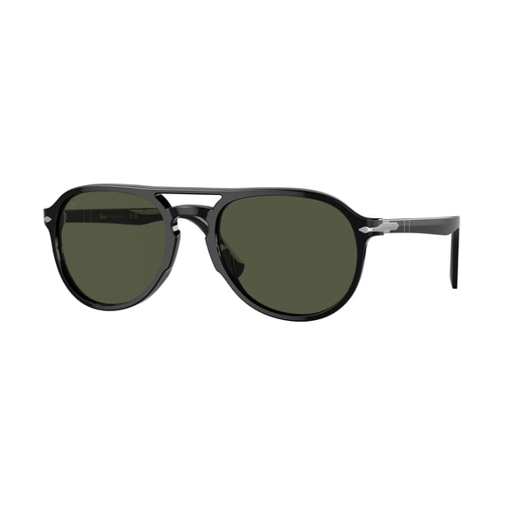 Persol 3235-S 95/31 Sunglasses Black Frame Green Lenses 55mm