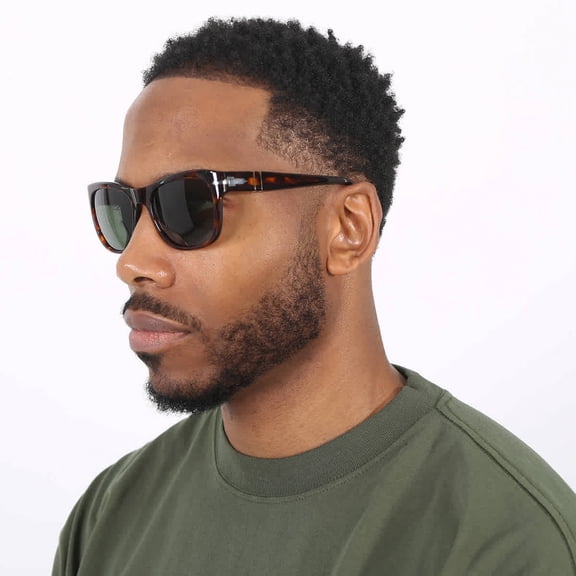 Persol Green Square Unisex Sunglasses PO3313S 24/31 55