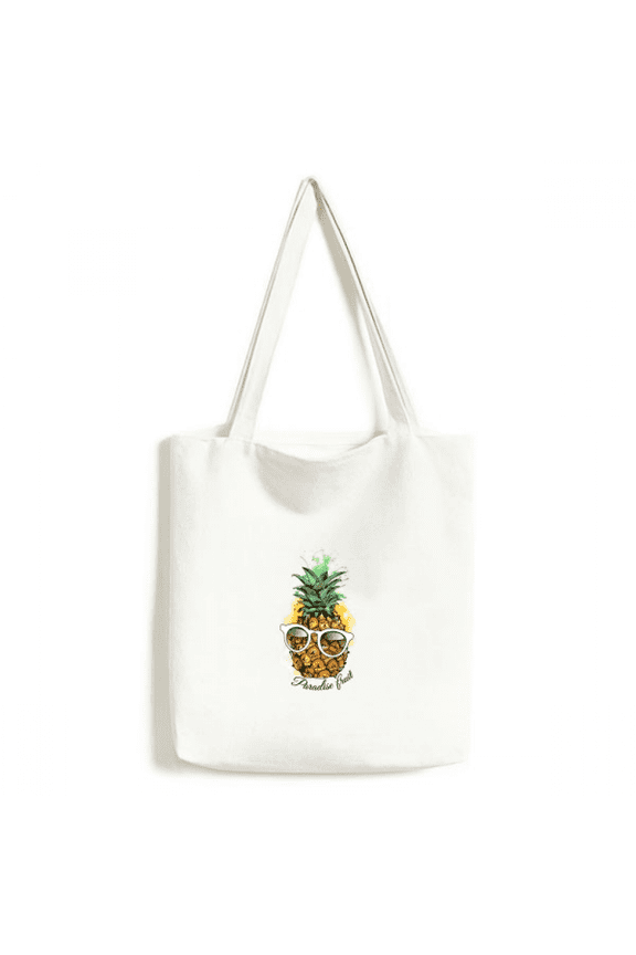 Sunglasses Pineapple Tropical Fruit Tote Canvas Bag Shopping Satchel Casual Handbag