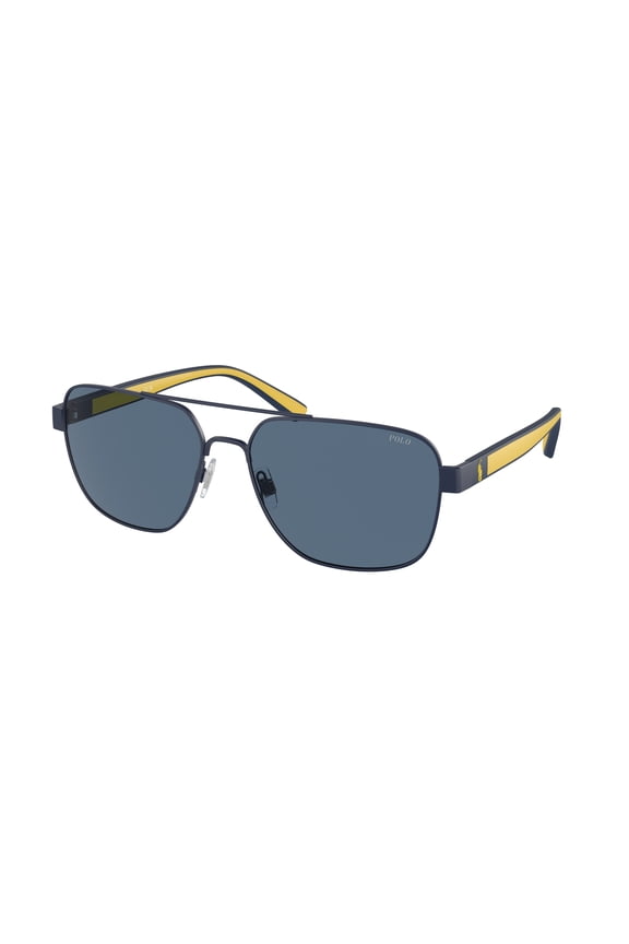 PH3154 946780 62mm Rectangle Sunglasses Men's Matte Navy Blue