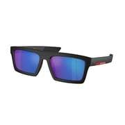 Sunglasses Prada Linea Rossa PS 2 ZSU 1BO08R Matte Black Light Green Mirror