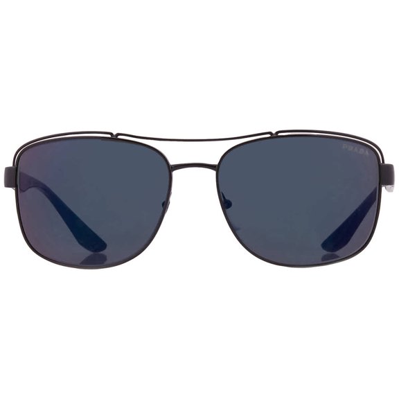 Prada Linea Rossa Blue Multilayer Navigator Men's Sunglasses PS 57VS 1AB01G 61