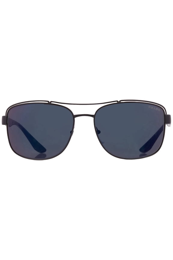 Prada Linea Rossa Blue Multilayer Navigator Men's Sunglasses PS 57VS 1AB01G 61