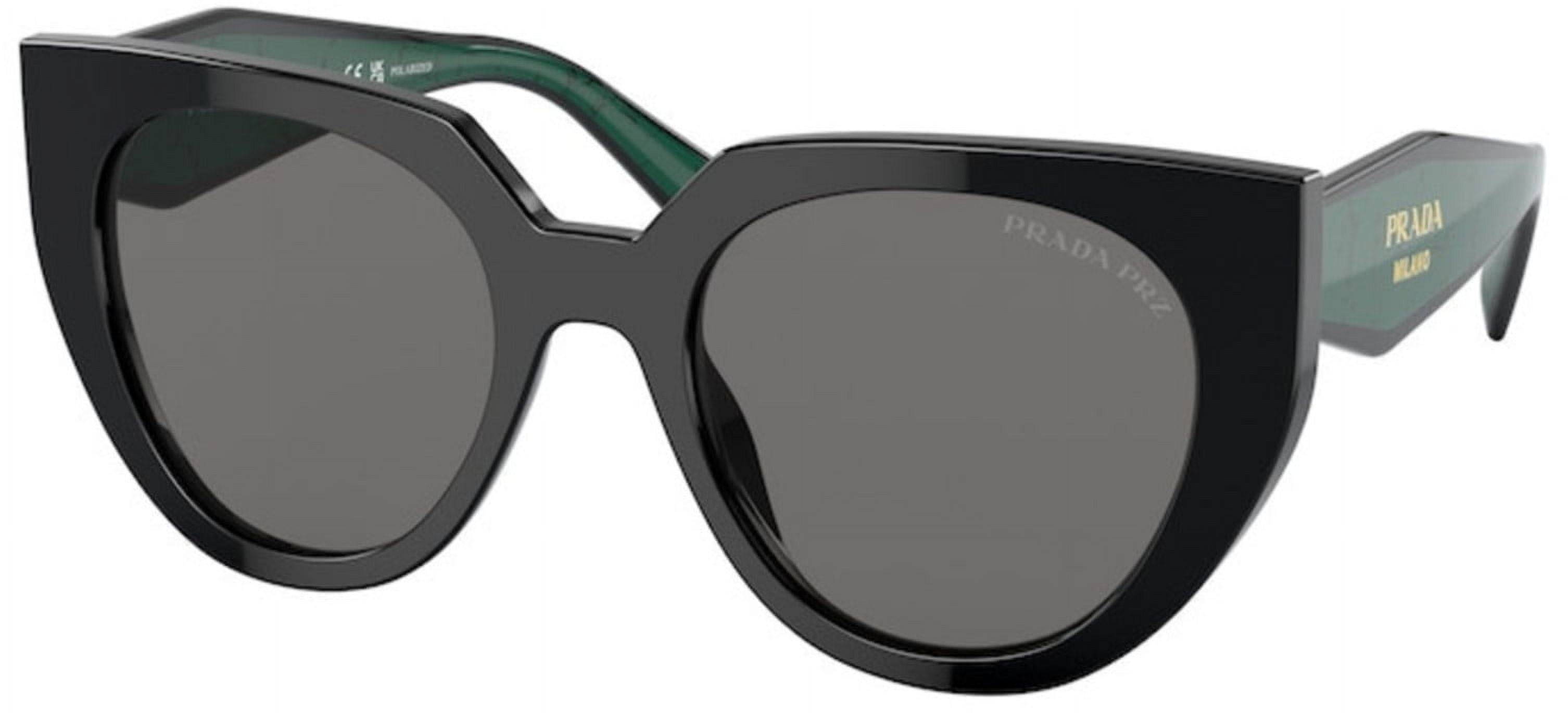 サングラス PRADA Woman Sunglasses Black SPR 14W POLARIZED 1AB-5Z1 Sunglasses Prada PR 14 WS 1AB5Z1 Black Dark Grey Polar