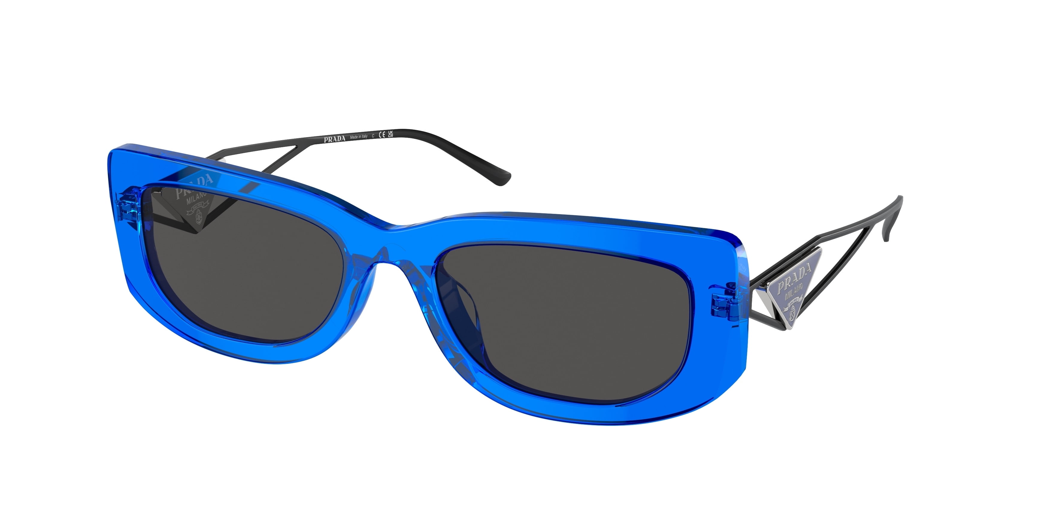Sunglasses Prada PR 14 YS 18M5S0 Crystal Electric Blue Dark 