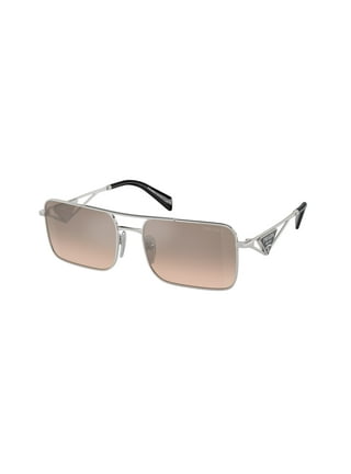 小物 PRADA halfrim sunglasses silver Prada Irregular Non-Polarized Sunglasses - Silver/Gray
