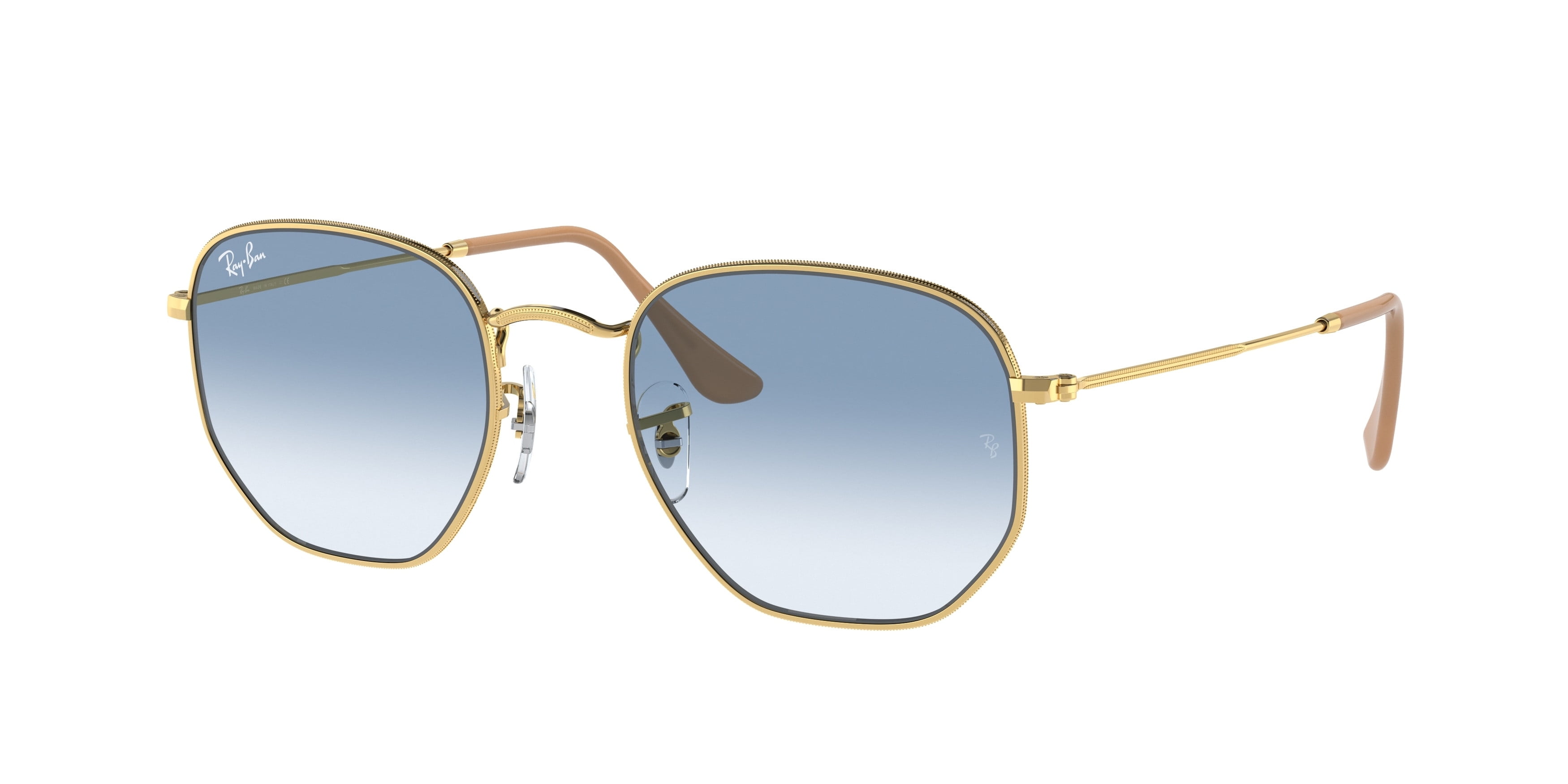 Ray Ban Hexagonal Light Blue Gradient Unisex Sunglasses RB3548 001