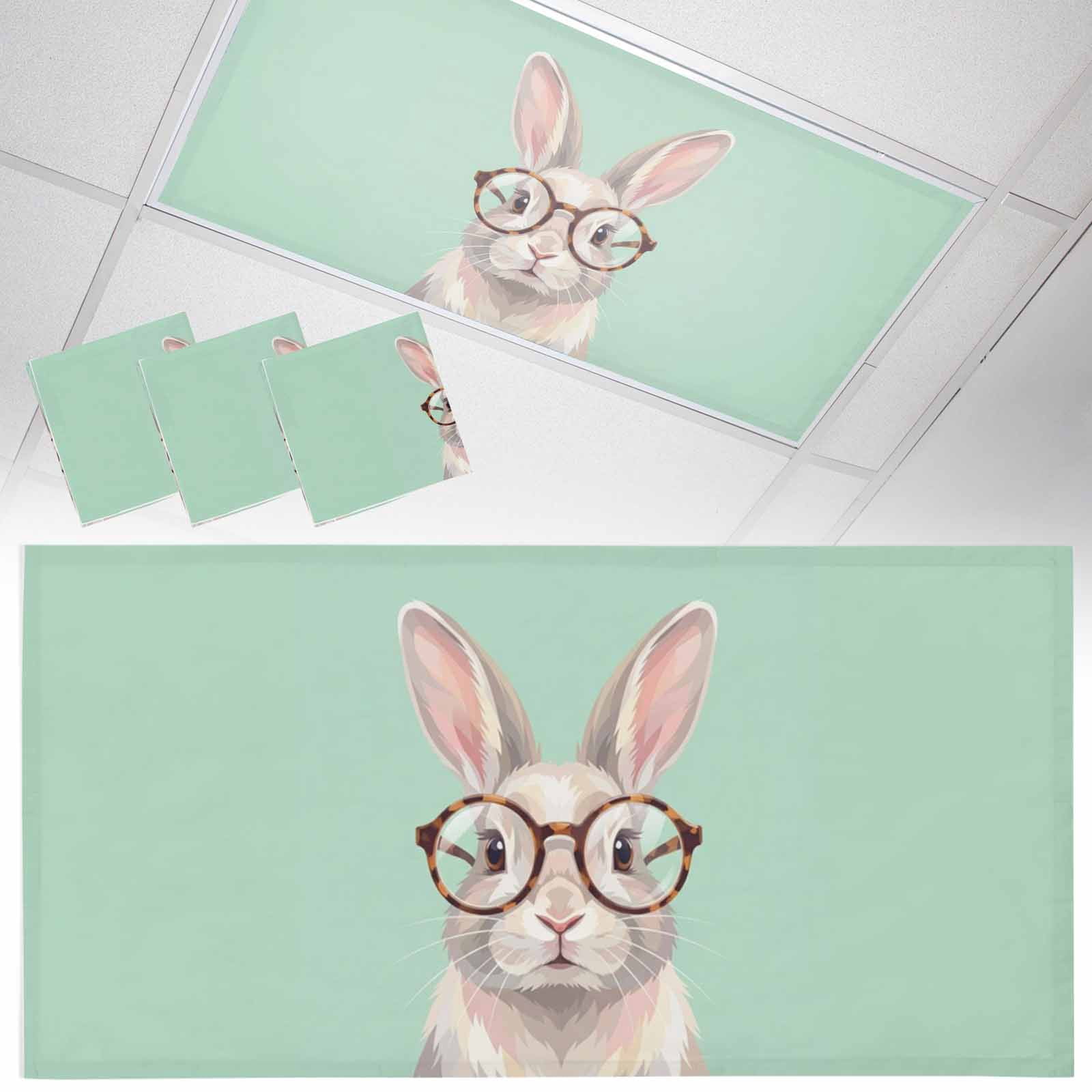 Sunglasses Rabbit Fluorescent Light Covers Retro Funny Rabbit Mint ...