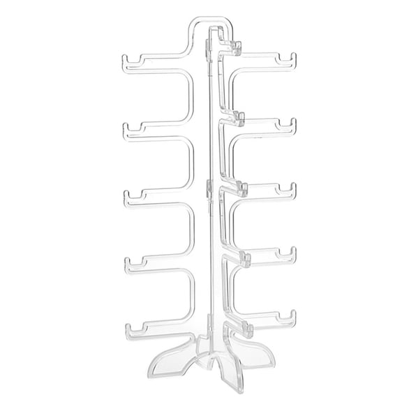 Sunglasses Rack Sunglasses Holder Glasses Display Stand, Clear Plastic Eyewear Display Stand Sunglasses Storage Display Rack for Holding 5 Pairs of Eyewear (without Glasses) - by ROBOT-GXG