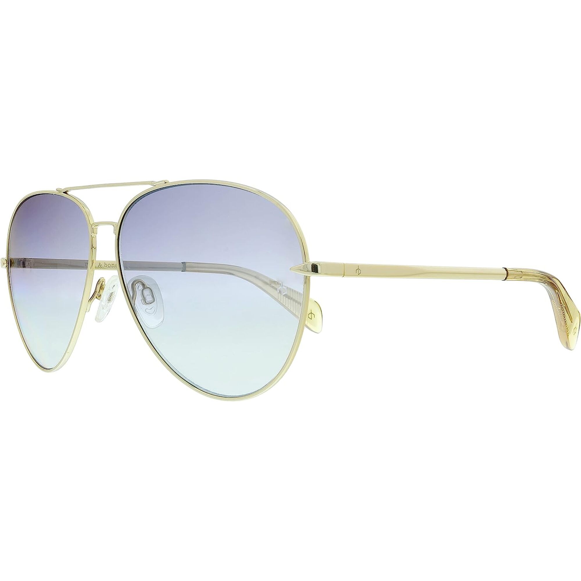 rag & bone Silver Mirrored Aviator Sunglasses Ray-Ban Aviator Mirror XL (58 - 14) with Grey lenses and  main image 2
