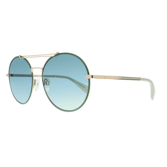 Sunglasses Rag Bone Rnb 1011 /S 0PEF Gold Green / Ez Silver Mirror Lens