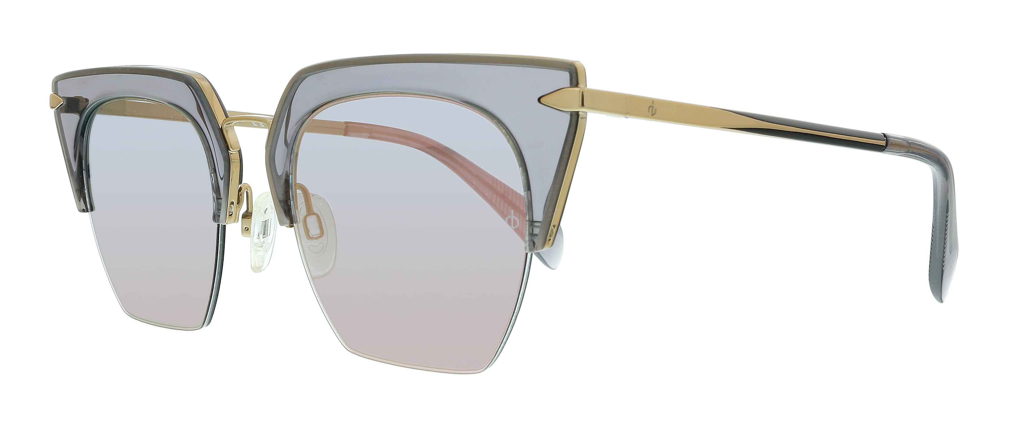 RAG AND BONE RNB 1007/S FT3 0J Sunglasses Grey Gold Frame 