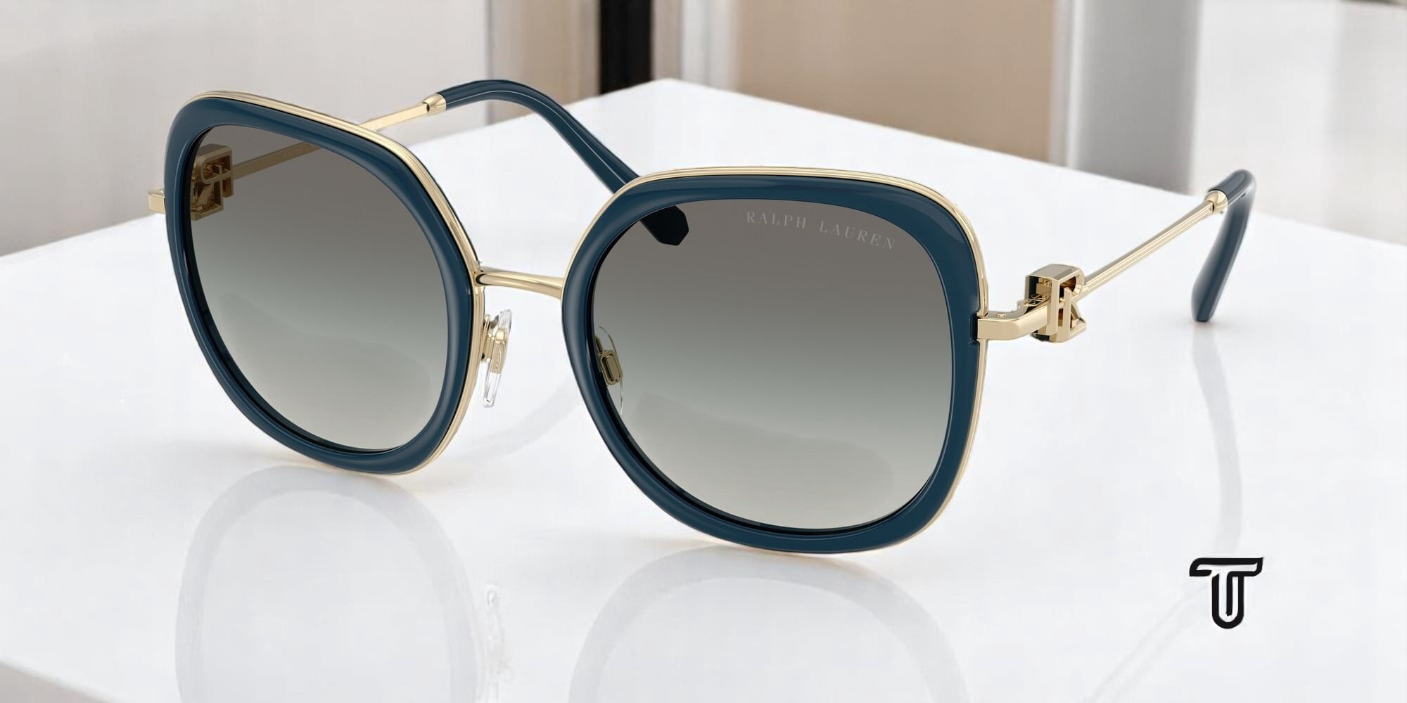 Ralph Lauren RL 7088 Metal Womens Square Sunglasses Blue  display picture 3
